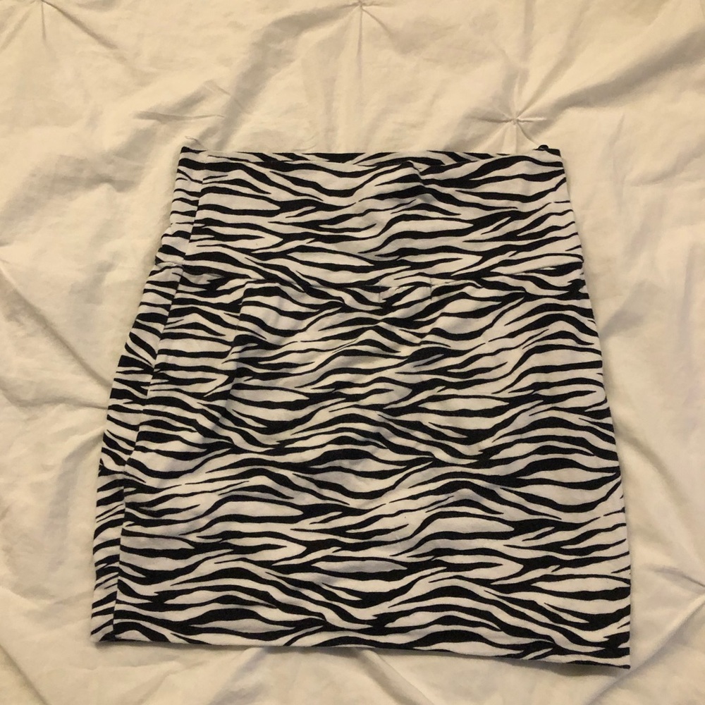 zebra print vintage skirt